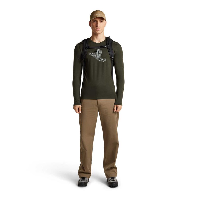 Icebreaker M Merino 200 Oasis LS Crewe Skiing Yeti image number 3